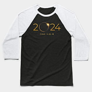 2024 Solar Eclipse Texas American Totality Spring 4.08.24 Baseball T-Shirt